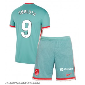 Atletico Madrid Alexander Sorloth #9 Vieraspaita Lapsille 2024-25 Lyhythihainen (+ shortsit)